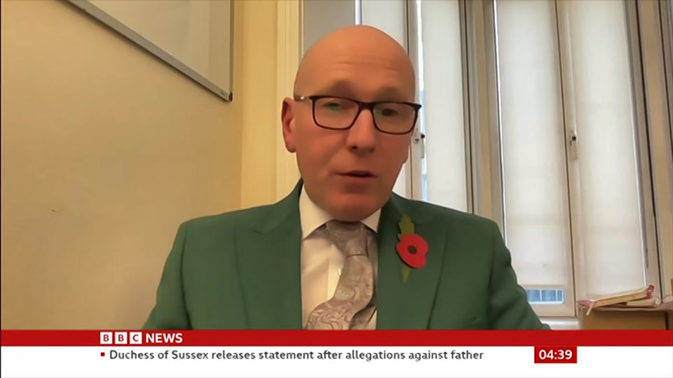 Broadcast still at 9m 30s. BBC News, The Media Show, 24 October 2026.