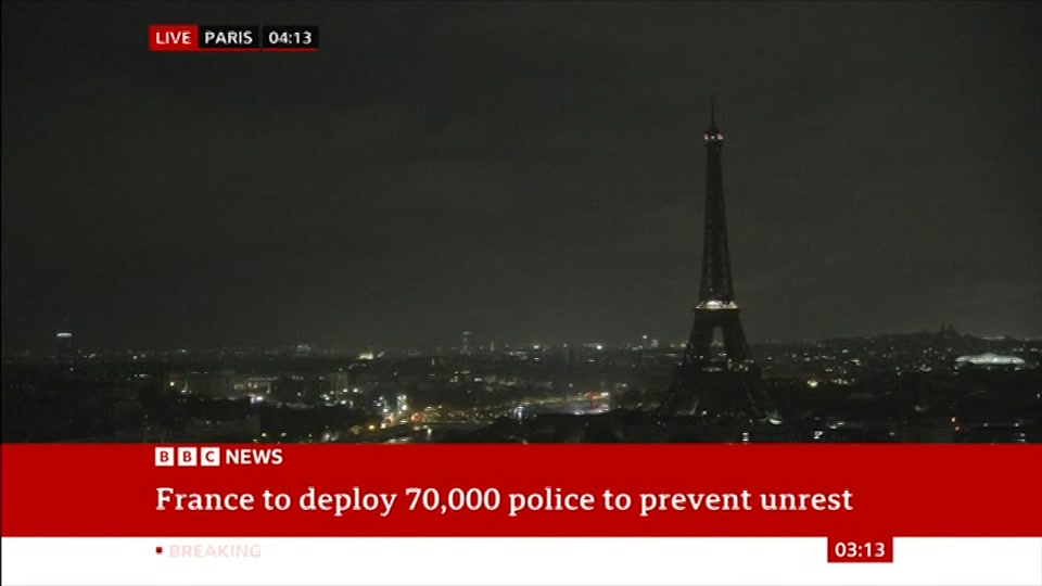 Broadcast still at 13m 30s. BBC News, 24 October 2026.