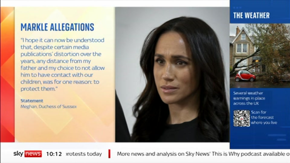 Broadcast still at 12m 30s. Sky News, Sky News Today with Sam Washington, 24 October 2026.