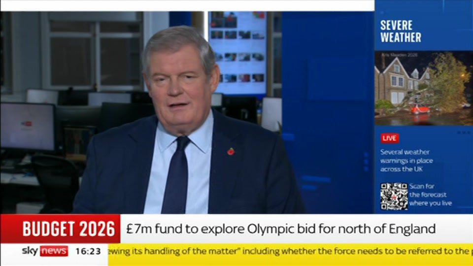 Still from Sky News at 23:00