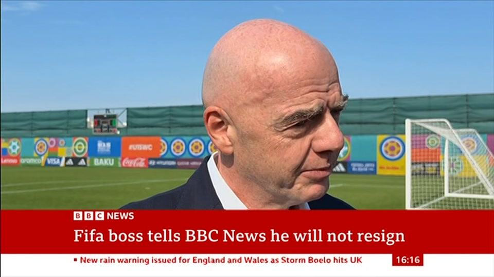 Broadcast still at 16m 30s. BBC News, 24 October 2026.