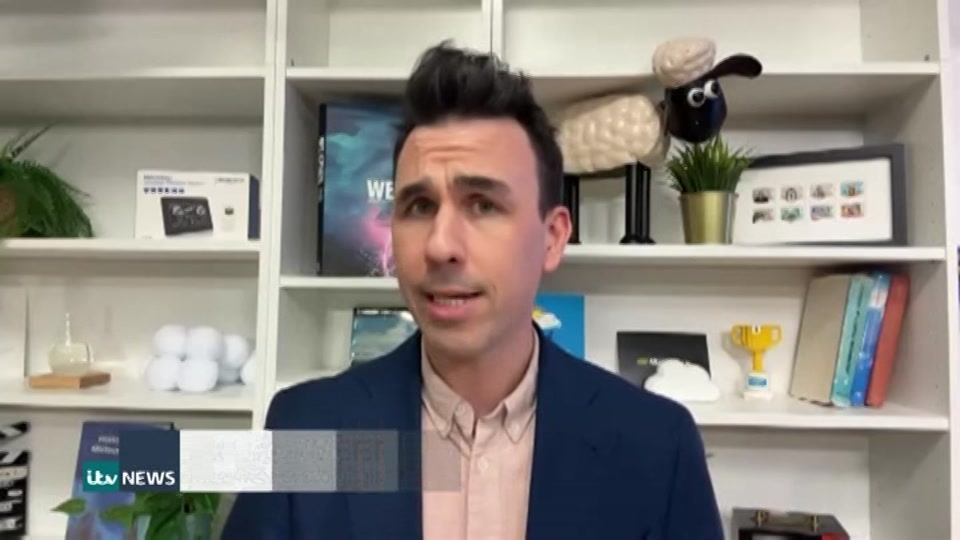 Broadcast still at 8m. ITV, ITV Evening News, 24 October 2026.