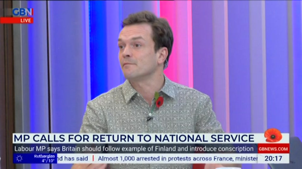 Broadcast still at 17m. GB News, The Saturday Five Extra, 24 October 2026.