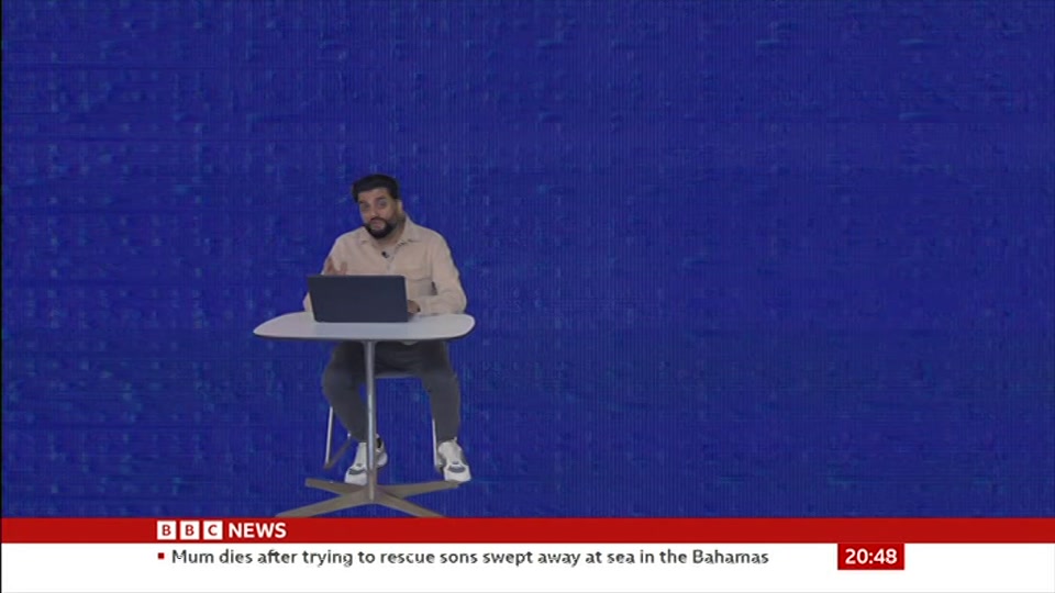 Broadcast still at 18m 30s. BBC News, Newscast, 24 October 2026.