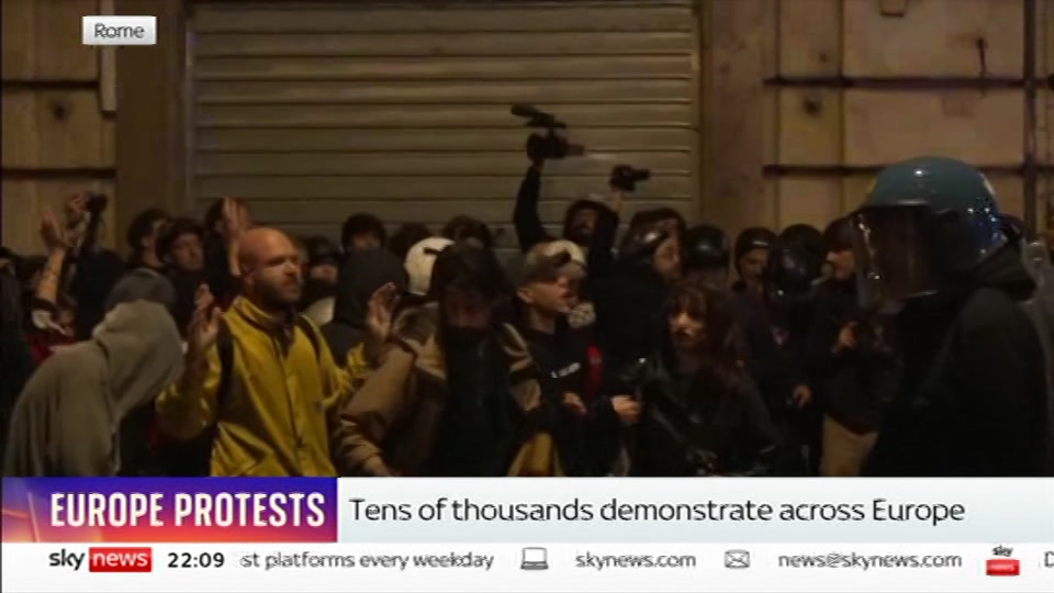 Still from Sky News at 9:30