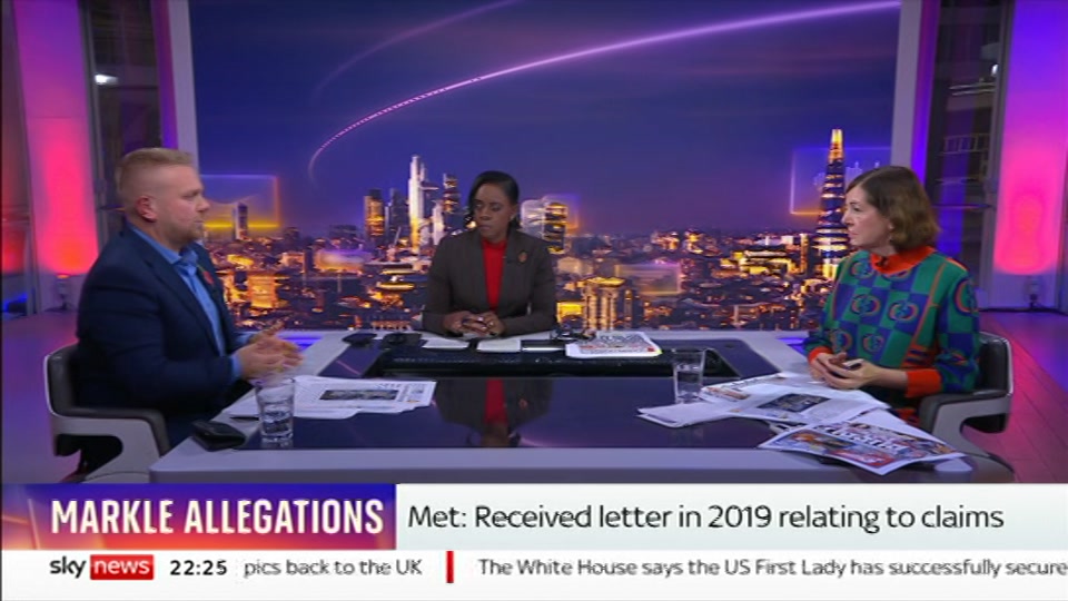Broadcast still at 25m. Sky News, The Wrap With Gillian Joseph, 24 October 2026.