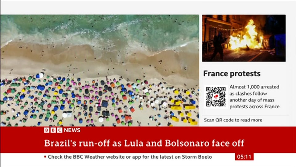 Still from BBC News at 11:00