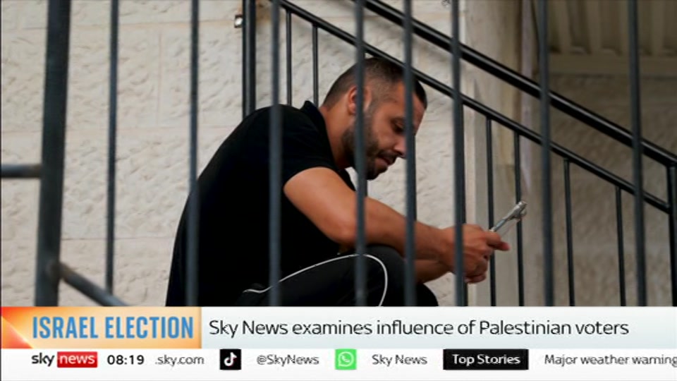 Still from Sky News at 19:00