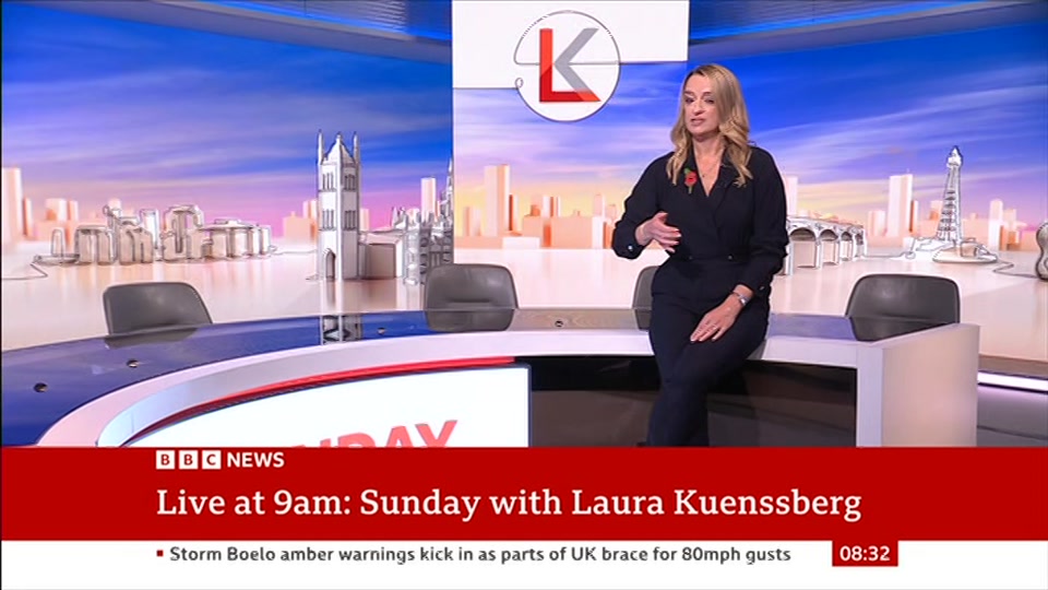 Broadcast still at 2m 30s. BBC News, 25 October 2026.