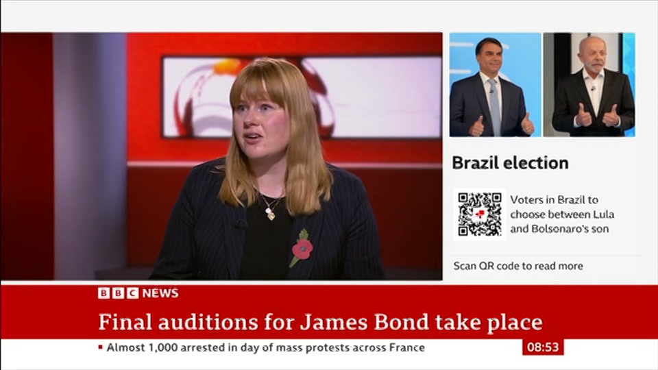 Broadcast still at 23m. BBC News, 25 October 2026.