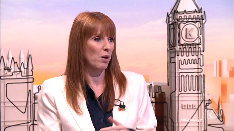 Broadcast still at 22m. BBC One, Sunday with Laura Kuenssberg, 25 October 2026.