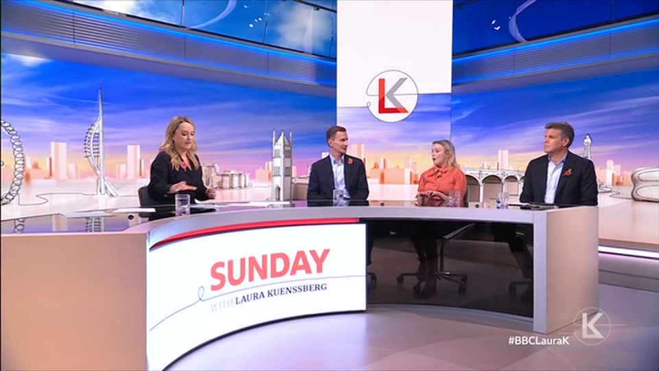 Broadcast still at 24m. BBC One, Sunday with Laura Kuenssberg, 25 October 2026.