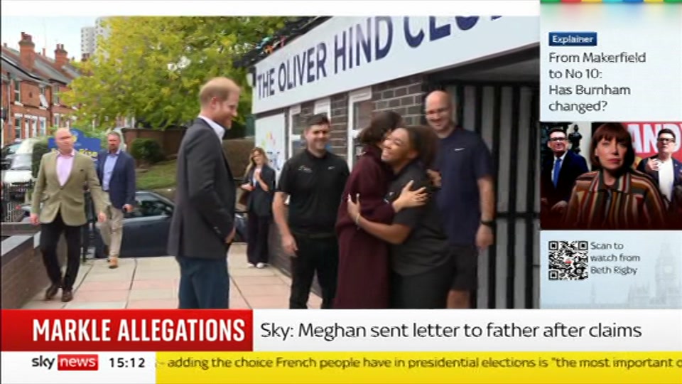 Broadcast still at 12m. Sky News, Sky News Today, 25 October 2026.