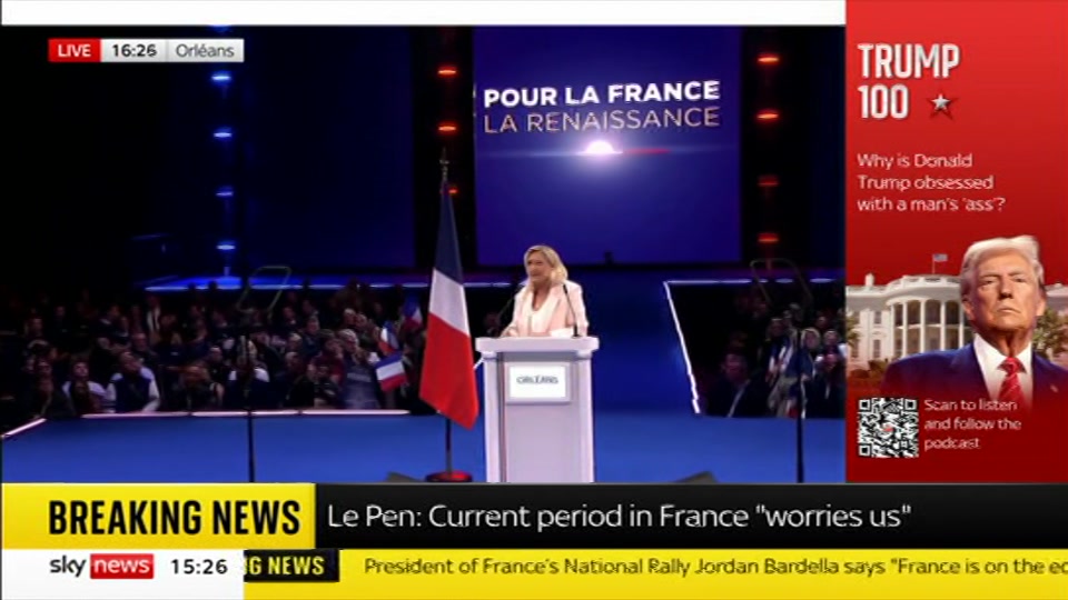 Broadcast still at 26m 30s. Sky News, Sky News Today, 25 October 2026.