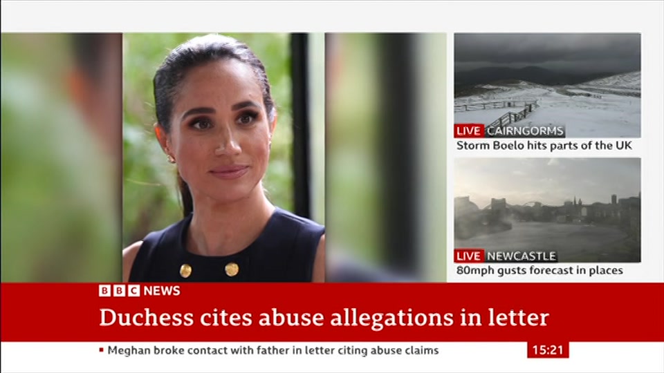 Broadcast still at 21m 30s. BBC News, 25 October 2026.