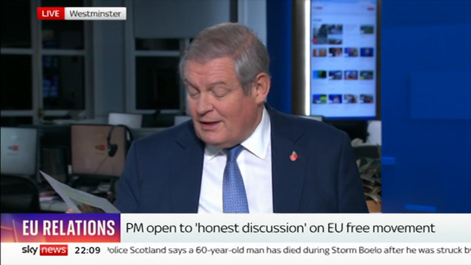 Still from Sky News at 9:00
