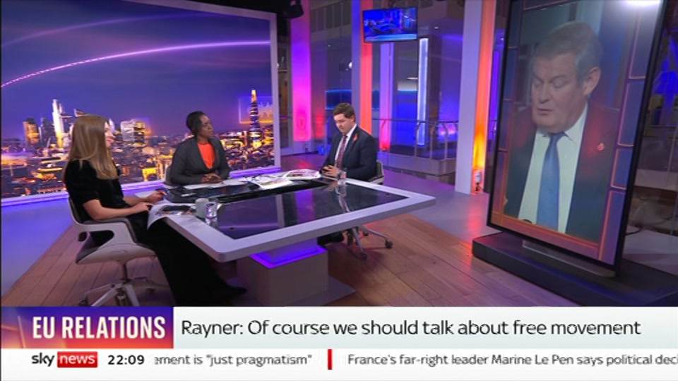 Still from Sky News at 9:30