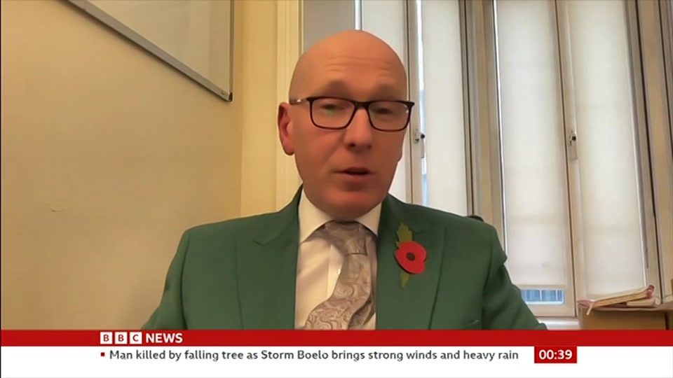 Broadcast still at 9m 30s. BBC News, The Media Show, 26 October 2026.