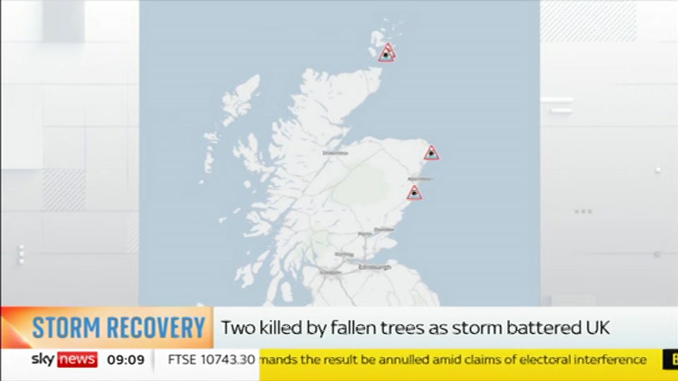 Still from Sky News at 9:00