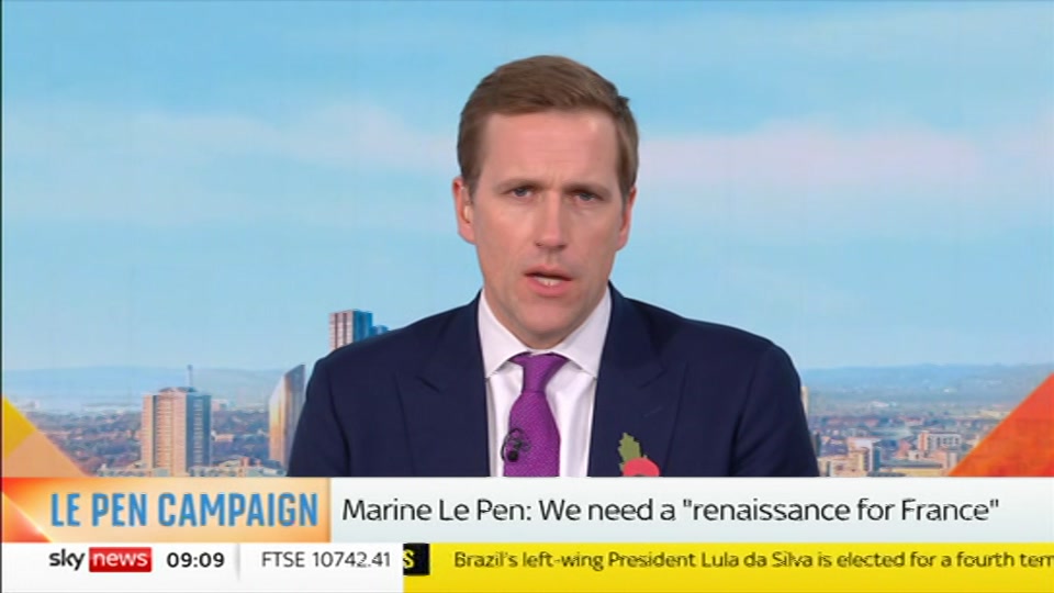 Broadcast still at 9m 30s. Sky News, Mornings with Ridge and Frost, 26 October 2026.