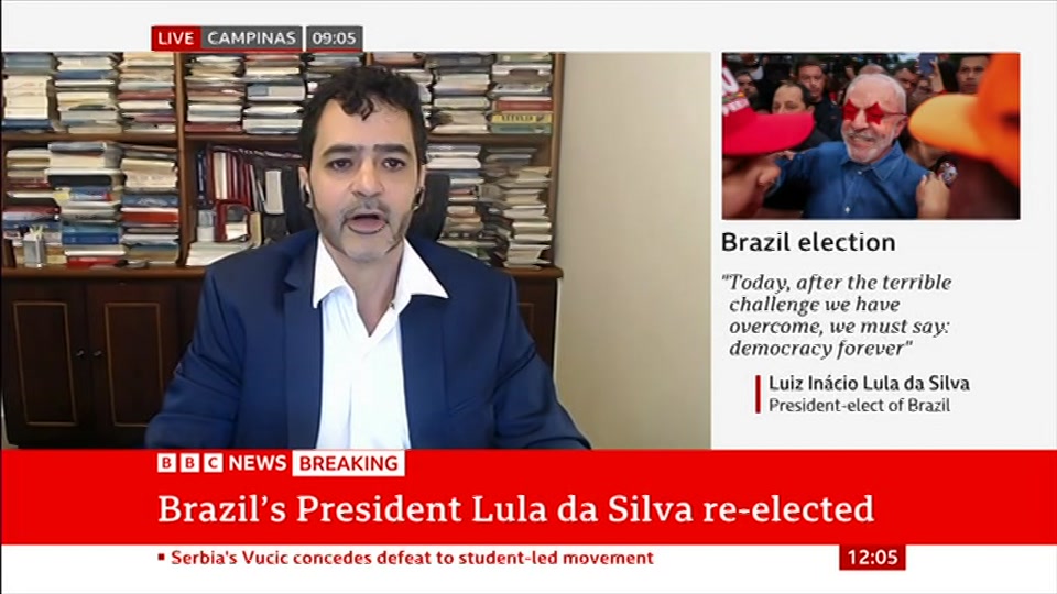 Broadcast still at 5m 30s. BBC News, BBC News Now, 26 October 2026.