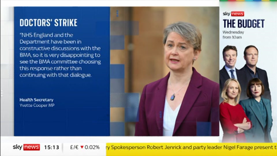 Broadcast still at 13m 30s. Sky News, Sky News Today with Jayne Secker, 26 October 2026.