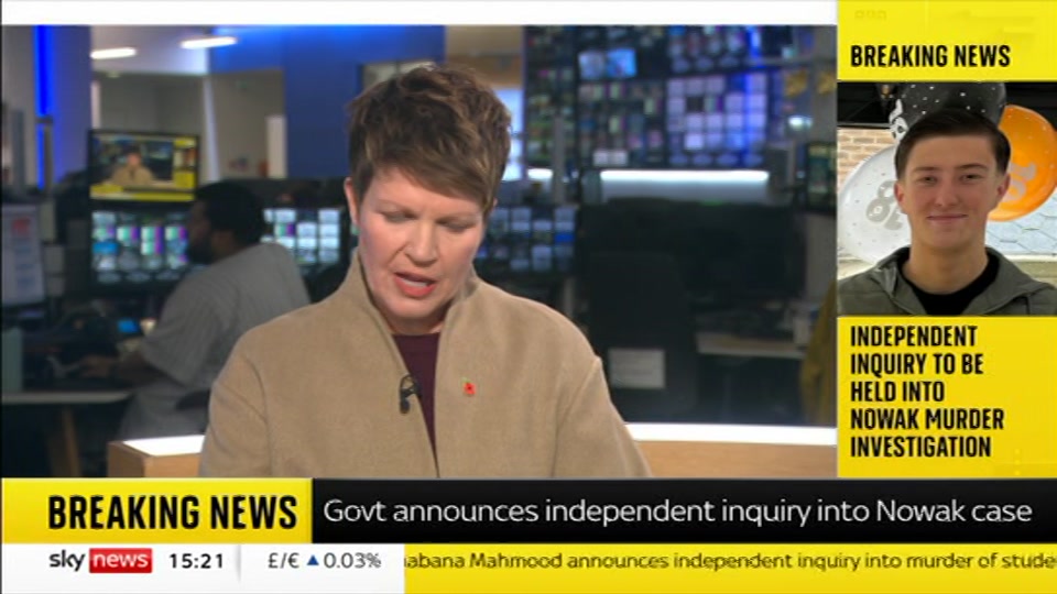 Broadcast still at 21m 30s. Sky News, Sky News Today with Jayne Secker, 26 October 2026.