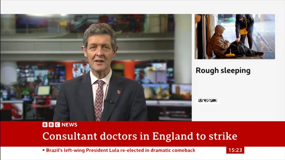 Broadcast still at 23m 30s. BBC News, Verified Live, 26 October 2026.