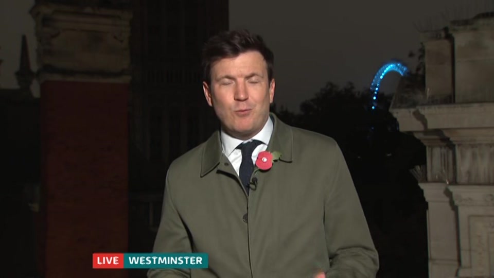 Broadcast still at 27m. ITV, ITV Evening News, 26 October 2026.