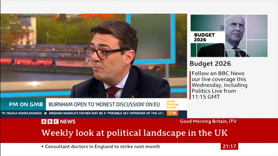 Broadcast still at 17m. BBC News, The Context, 26 October 2026.