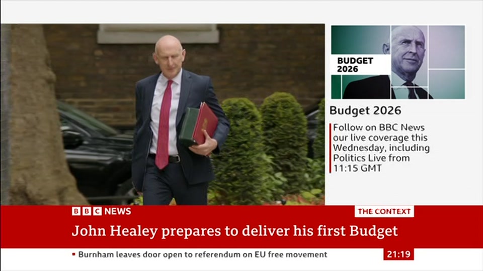 Still from BBC News at 19:30