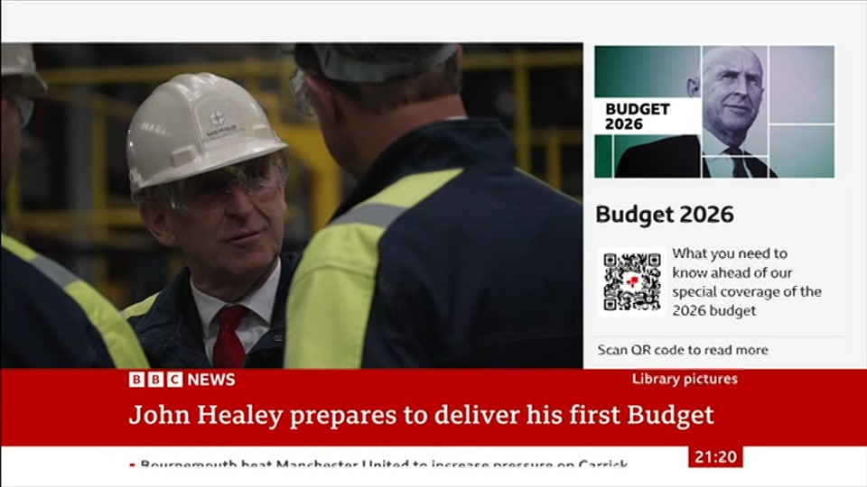 Broadcast still at 20m. BBC News, The Context, 26 October 2026.