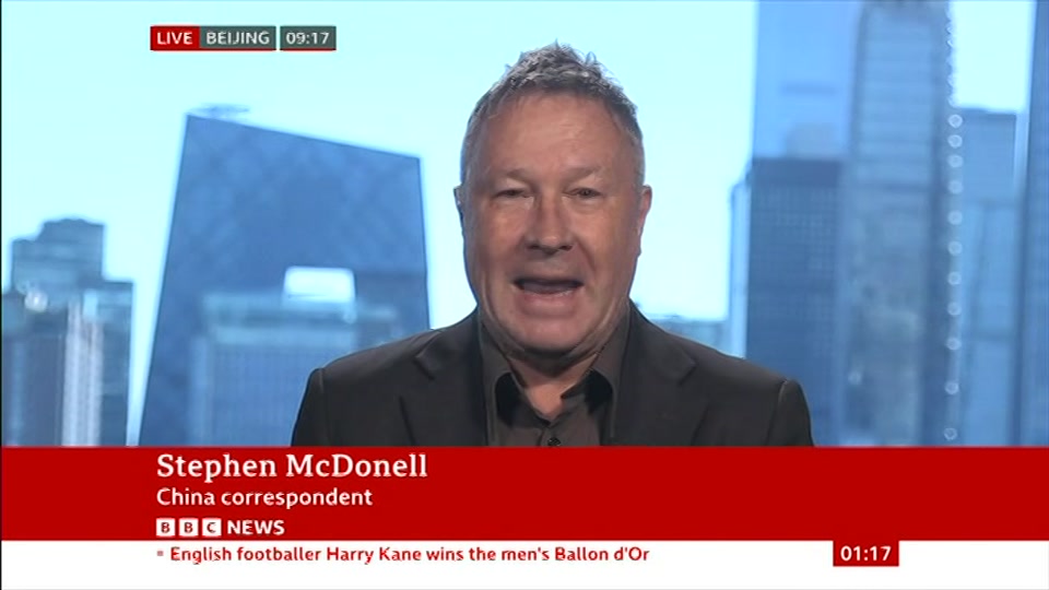 Still from BBC News at 17:00