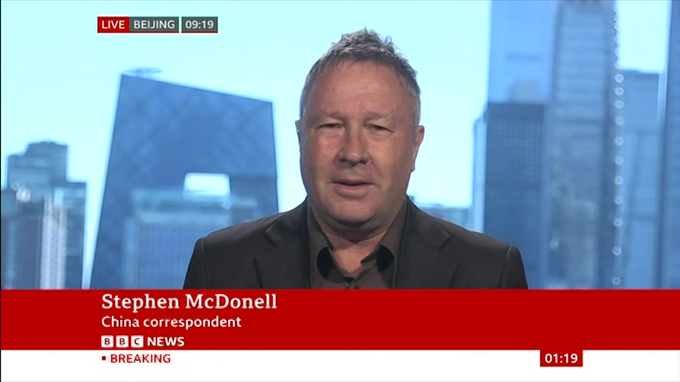 Broadcast still at 19m. BBC News, 27 October 2026.