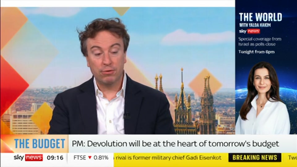 Broadcast still at 16m. Sky News, Mornings with Ridge and Frost, 27 October 2026.