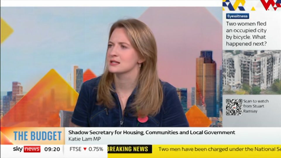 Broadcast still at 20m. Sky News, Mornings with Ridge and Frost, 27 October 2026.