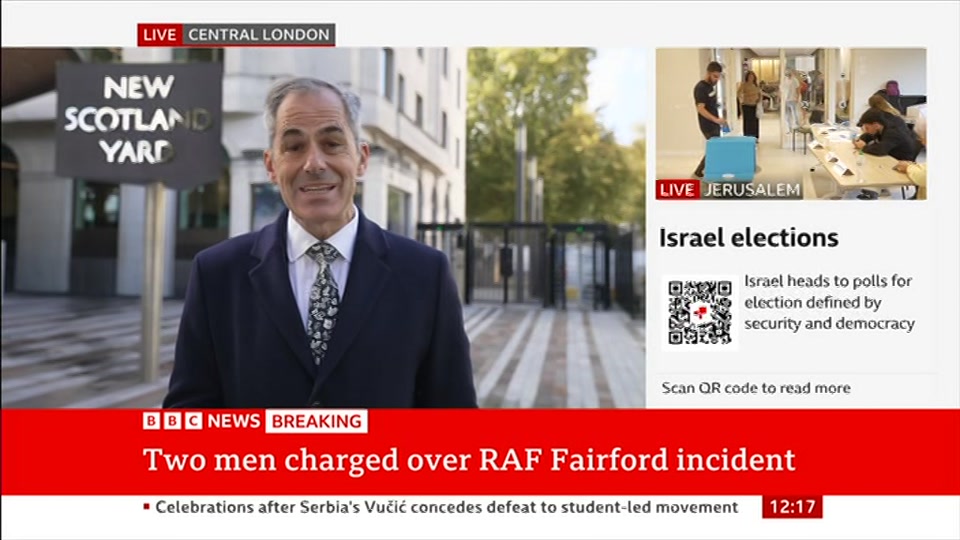 Broadcast still at 17m 30s. BBC News, BBC News Now, 27 October 2026.