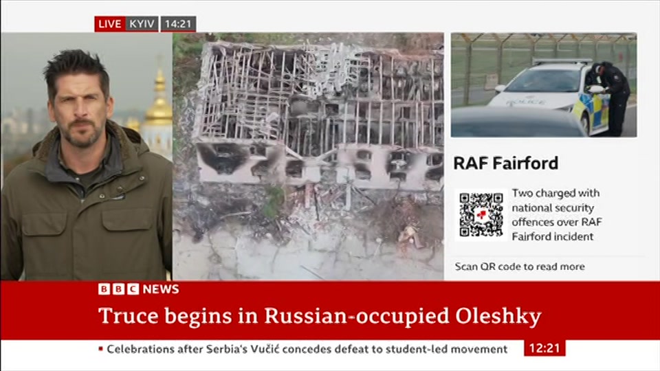 Still from BBC News at 21:00