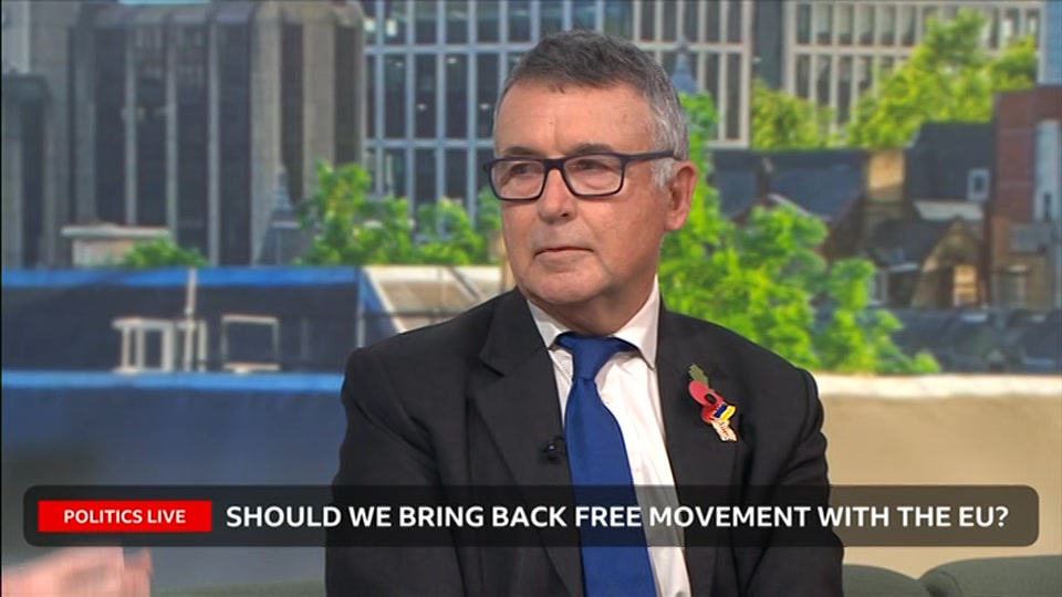 Broadcast still at 28m 30s. BBC Two, Politics Live, 27 October 2026.