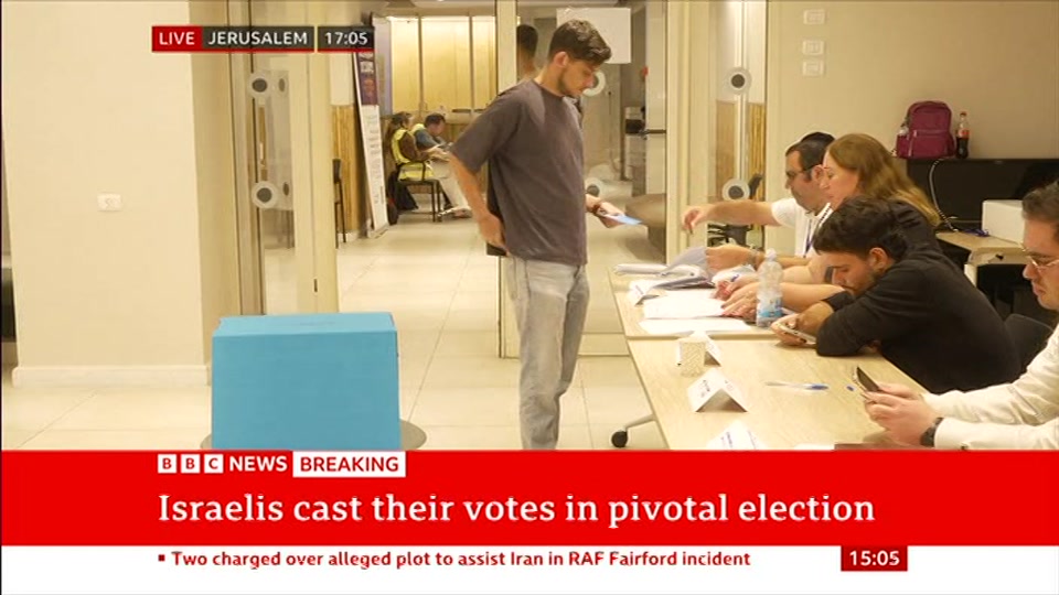 Still from BBC News at 5:00