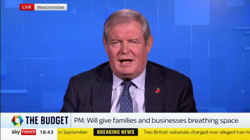 Still from Sky News at 13:00