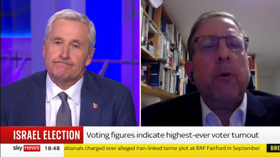 Broadcast still at 18m. Sky News, The News Hour With Mark Austin, 27 October 2026.