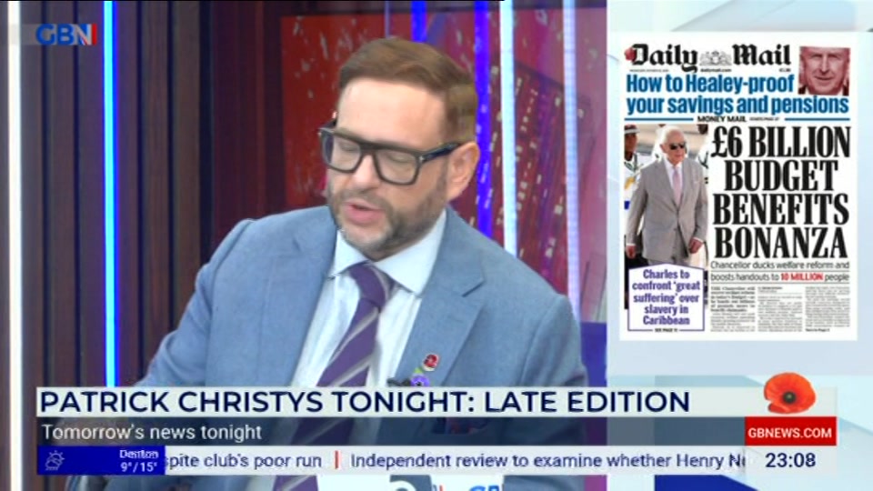 Still from GB News at 8:00