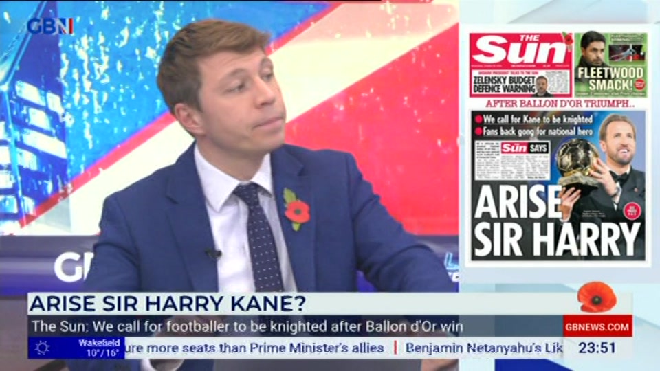 Broadcast still at 51m. GB News, Patrick Christys Tonight Late, 27 October 2026.