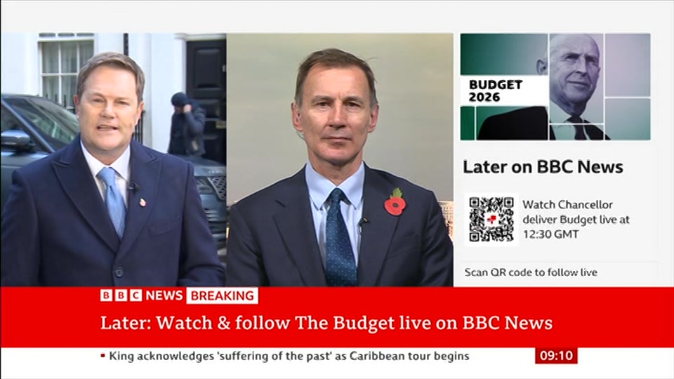 Broadcast still at 10m. BBC News, 28 October 2026.