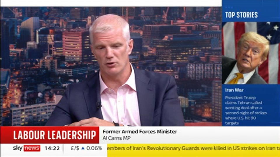Still from Sky News at 22:00
