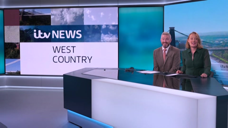 Broadcast still at 20m. ITV1, ITV News West Country, 8 July 2026.