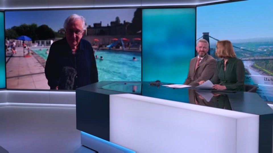Broadcast still at 24m. ITV1, ITV News West Country, 8 July 2026.