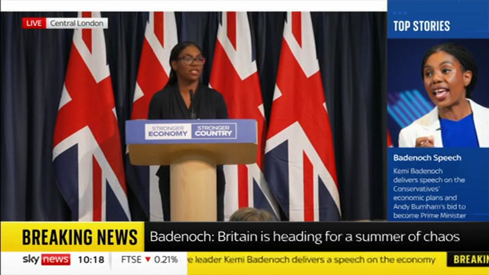 Broadcast still at 19m. Sky News, Sky News Today with Gareth Barlow, 29 June 2026.