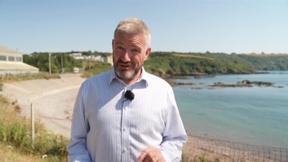 Broadcast still at 15m. ITV1, ITV News West Country, 10 July 2026.